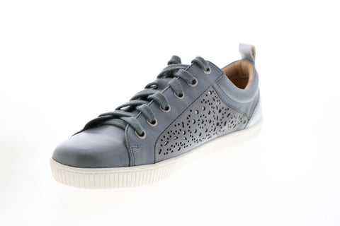 Earth Tangor Womens Blue Leather Lace Up Lifestyle Sneakers Shoes