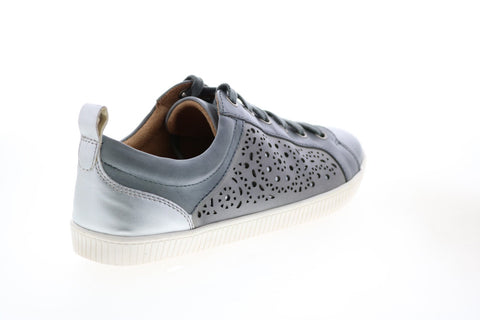 Earth Tangor Womens Blue Leather Lace Up Lifestyle Sneakers Shoes