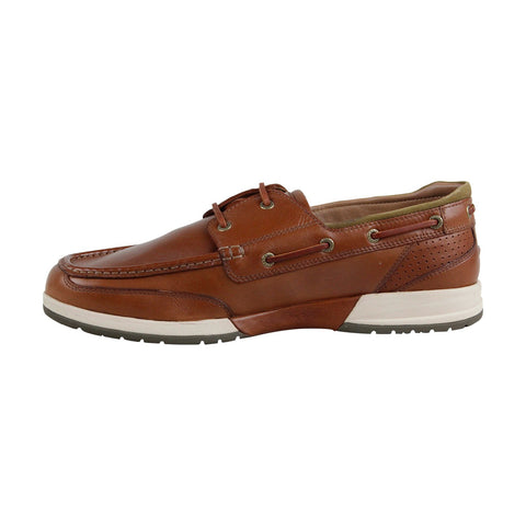Tommy Bahama Ashore Thing TB7F00103 Mens Brown Leather Casual Lace Up Boat Shoes