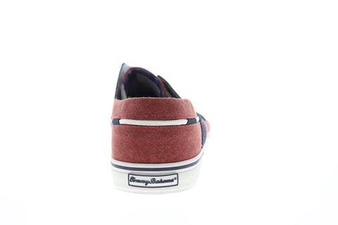 Tommy Bahama Stripe Breaker TB7F00147 Mens Red Canvas Casual Boat Shoes Loafers
