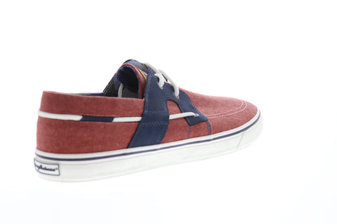 Tommy Bahama Stripe Breaker TB7F00147 Mens Red Canvas Casual Boat Shoes Loafers