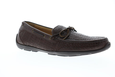 Tommy Bahama Tangier Mens Brown Leather Casual Dress Lace Up Boat Shoes