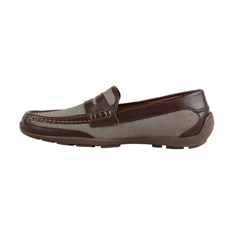 Tommy Bahama Taza Fronds TB7F00151 Mens Brown Casual Slip On Loafers Shoes