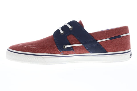 Tommy Bahama Stripes Asunder TB7F10147 Mens Red Canvas Deck Boat Shoes Loafers
