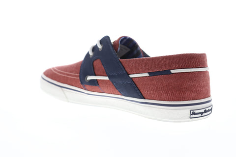 Tommy Bahama Stripes Asunder TB7F10147 Mens Red Canvas Deck Boat Shoes Loafers