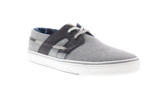 Tommy Bahama Stripes Asunder TB7F10147 Mens Gray Canvas Deck Boat Shoes Loafers