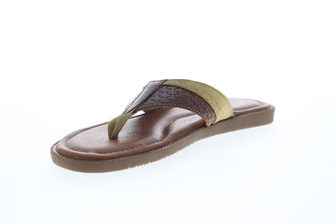 Tommy Bahama Anchors Ashore TB7S00061 Mens Brown Flip-Flops Sandals Shoes