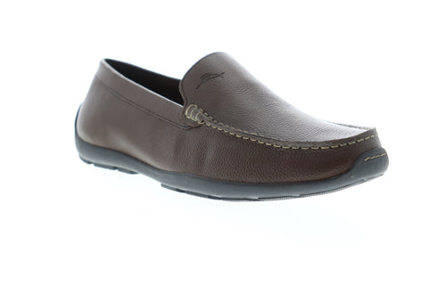 Tommy Bahama Amalfi TB7S00145 Mens Brown Leather Low Top Moccasin Loafers Shoes