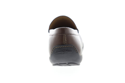 Tommy Bahama Amalfi TB7S00145 Mens Brown Leather Low Top Moccasin Loafers Shoes