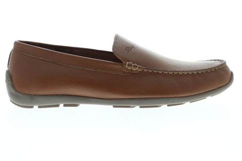 Tommy Bahama Amalfi TB7S00145 Mens Tan Brown Leather Moccasin Loafers Shoes