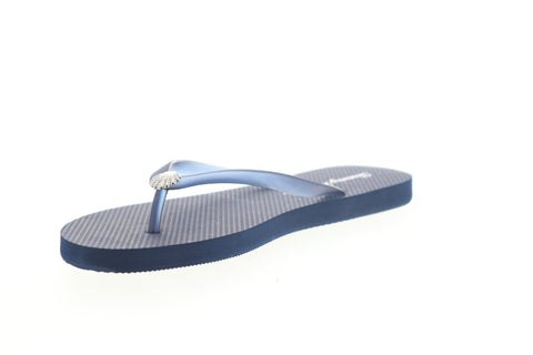 Tommy Bahama Whykiki Flat Solid TB7S00197 Womens Blue Sandals Flip-Flops Shoes