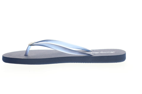 Tommy Bahama Whykiki Flat Solid TB7S00197 Womens Blue Sandals Flip-Flops Shoes