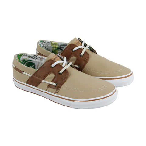 Tommy Bahama Stripe Breaker 2 Mens Tan Brown Loafers & Slip Ons Boat Shoes