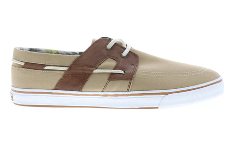 Tommy Bahama Stripe Breaker 2 Mens Tan Brown Loafers & Slip Ons Boat Shoes