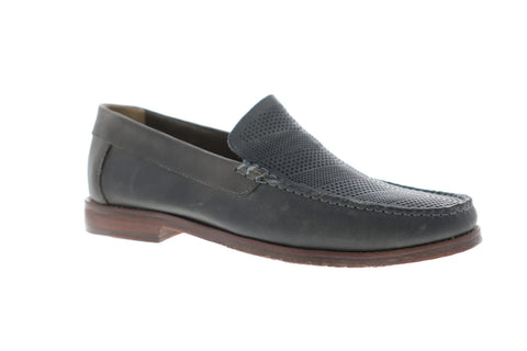 Tommy Bahama Felton 2 TB8M00086 Mens Gray Leather Slip On Casual Loafers Shoes