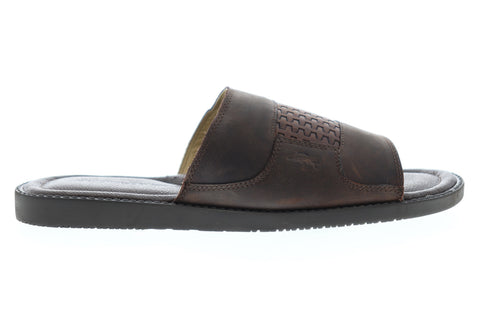Tommy Bahama Gennadi Palms TB8M00093 Mens Brown Slip On Slides Sandals Shoes