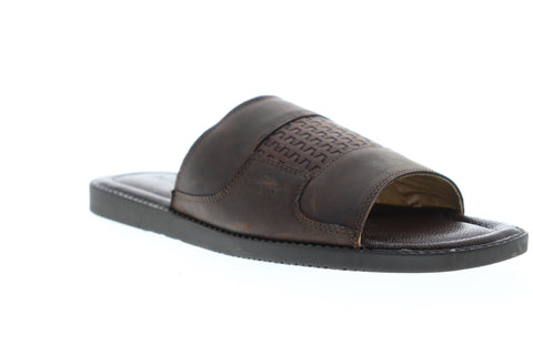 Tommy Bahama Gennadi Palms TB8M00093 Mens Brown Slip On Slides Sandals Shoes
