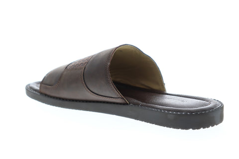 Tommy Bahama Gennadi Palms TB8M00093 Mens Brown Slip On Slides Sandals Shoes