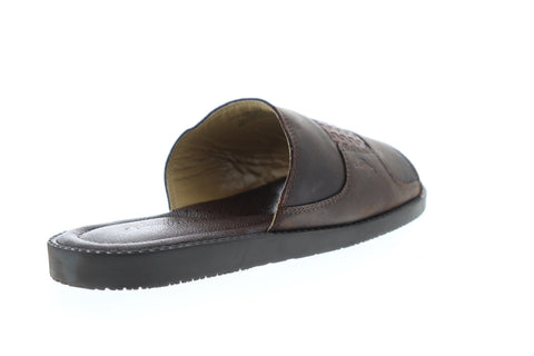 Tommy Bahama Gennadi Palms TB8M00093 Mens Brown Slip On Slides Sandals Shoes