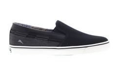 Tommy Bahama Journey Mens Black Textile Slip On Sneakers Shoes