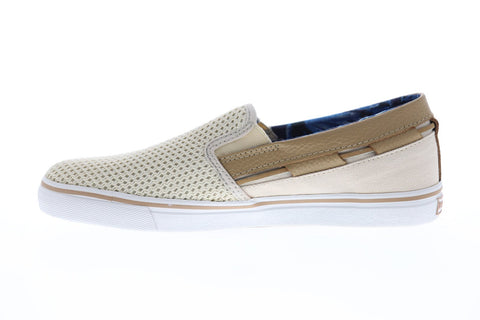 Tommy Bahama Journey Mens Beige Textile Slip On Sneakers Shoes