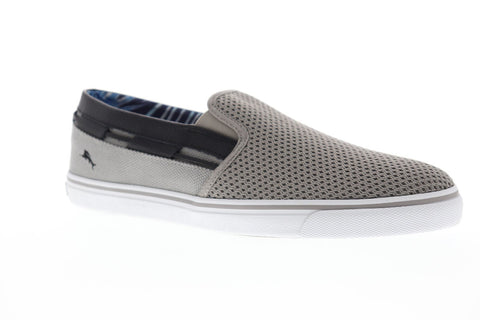 Tommy Bahama Journey Mens Gray Textile Slip On Sneakers Shoes