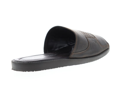 Tommy Bahama Gennesee Palms TB8M10093 Mens Brown Slip On Slides Sandals Shoes