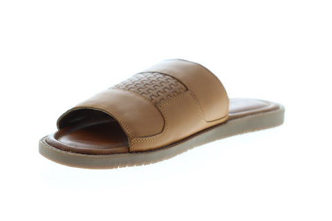 Tommy Bahama Gennesee Palms TB8M10093 Mens Brown Leather Slides Sandals Shoes