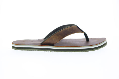 Tommy Bahama Khenan TB9M00223 Mens Brown Leather Flip-Flops Sandals Shoes