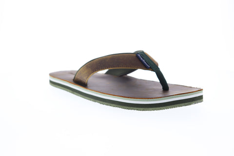 Tommy Bahama Khenan TB9M00223 Mens Brown Leather Flip-Flops Sandals Shoes