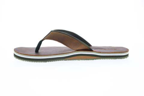Tommy Bahama Khenan TB9M00223 Mens Brown Leather Flip-Flops Sandals Shoes