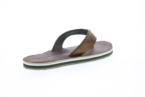 Tommy Bahama Khenan TB9M00223 Mens Brown Leather Flip-Flops Sandals Shoes