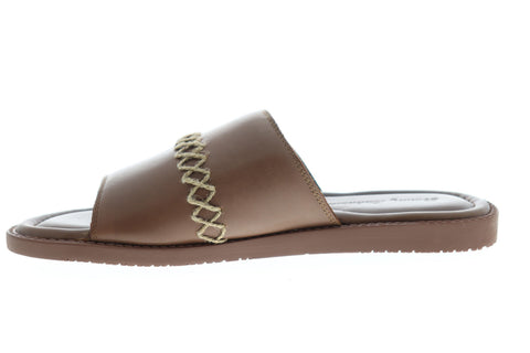Tommy Bahama Adwin TB9M0115 Mens Brown Leather Slip On Slides Sandals Shoes