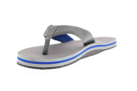 Tommy Bahama Khenan TB9M0138 Mens Gray Canvas Flip-Flops Sandals Shoes