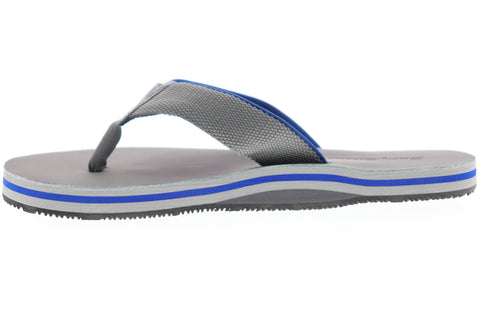 Tommy Bahama Khenan TB9M0138 Mens Gray Canvas Flip-Flops Sandals Shoes