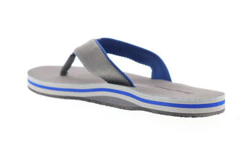 Tommy Bahama Khenan TB9M0138 Mens Gray Canvas Flip-Flops Sandals Shoes