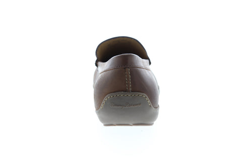 Tommy Bahama Acanto TB9M10045 Mens Brown Leather Low Top Moccasin Loafers Shoes