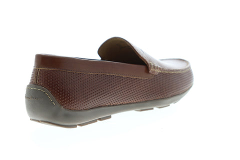Tommy Bahama Acanto TB9M10045 Mens Brown Leather Low Top Moccasin Loafers Shoes