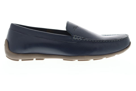 Tommy Bahama Acanto TB9M10045 Mens Blue Leather Low Top Moccasin Loafers Shoes