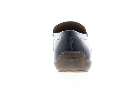 Tommy Bahama Acanto TB9M10045 Mens Blue Leather Low Top Moccasin Loafers Shoes