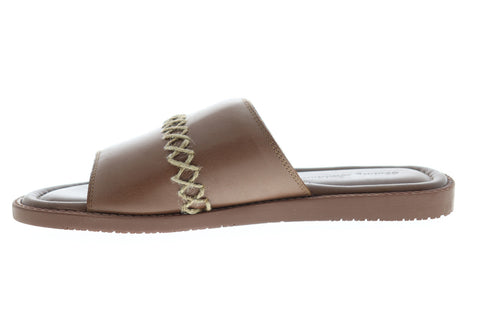 Tommy Bahama Erwin TB9M10115 Mens Brown Leather Slip On Slides Sandals Shoes