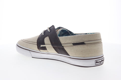 Tommy Bahama Stripes Asunder TB7F10147 Mens Beige Tan Canvas Boat Shoes Loafers