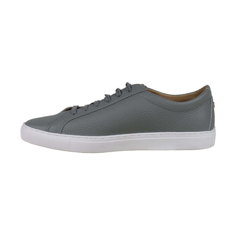 TCG Kennedy Mens Gray Leather Low Top Lace Up Sneakers Shoes