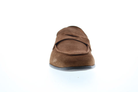Bruno Magli Tino Mens Brown Suede Slip On Penny Loafers Shoes