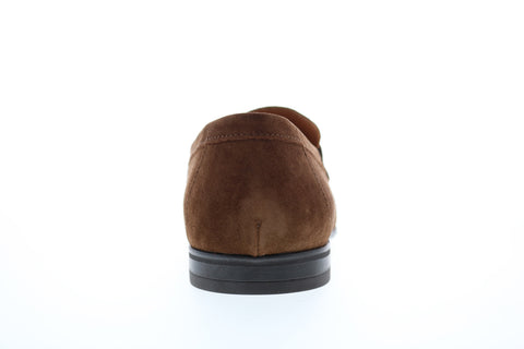 Bruno Magli Tino Mens Brown Suede Slip On Penny Loafers Shoes