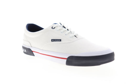 Tommy Hilfiger Pallet 5 TMPALLET5 Mens White Canvas Fashion Sneakers Casual Shoes