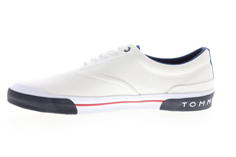Tommy Hilfiger Pallet 5 TMPALLET5 Mens White Canvas Fashion Sneakers Casual Shoes