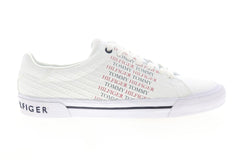 Tommy Hilfiger Pisco TMPISCO Mens White Synthetic Casual Lace Up Fashion Sneakers Shoes