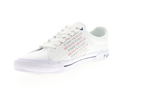 Tommy Hilfiger Pisco TMPISCO Mens White Synthetic Casual Lace Up Fashion Sneakers Shoes