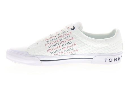 Tommy Hilfiger Pisco TMPISCO Mens White Synthetic Casual Lace Up Fashion Sneakers Shoes